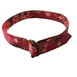 J.Crew 91513 Quilted 100% Cotton Floral D-Ring Belt M/L
